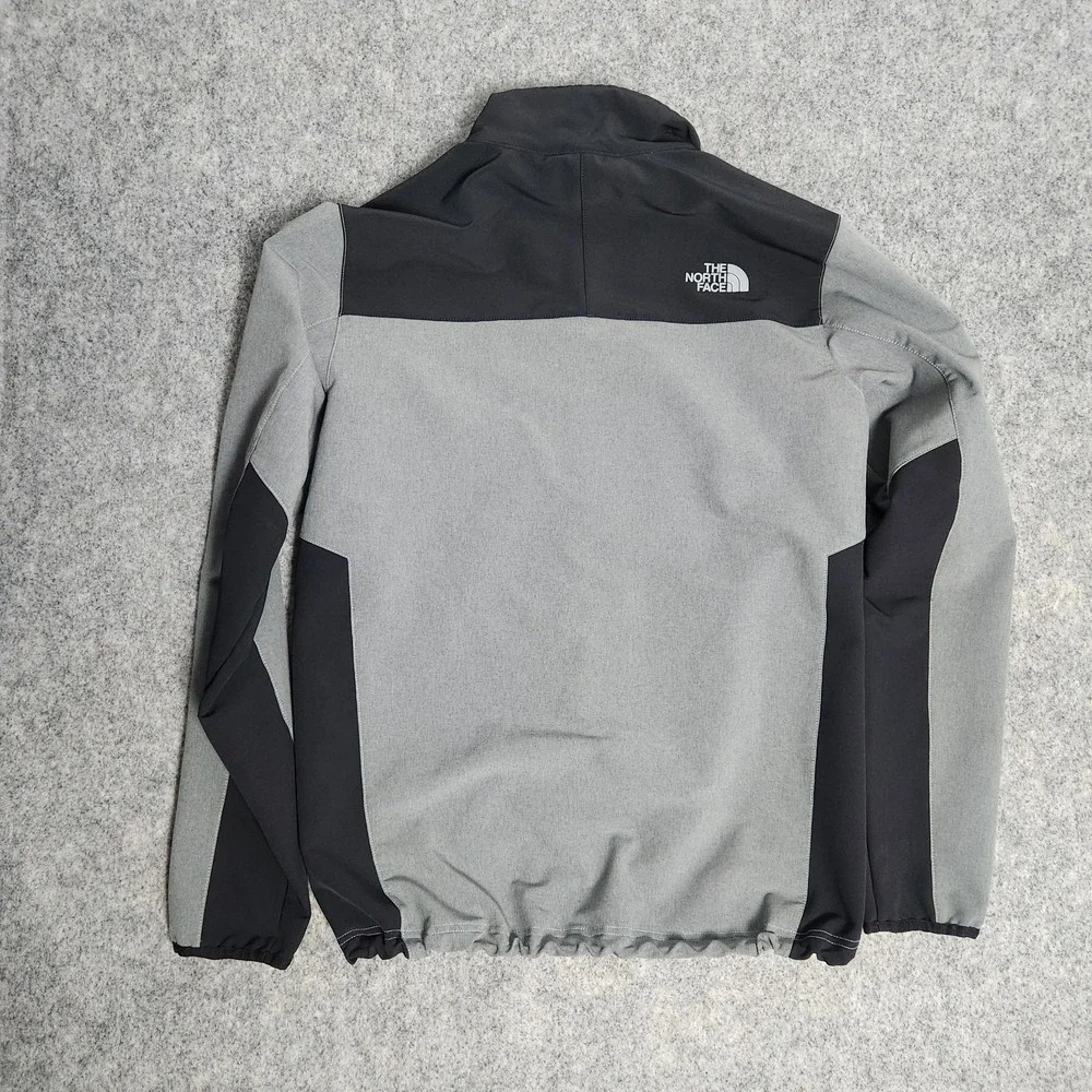 The North Face Soft Shell Jacket Men M Black Gray Stretch Tech Full Zip NF0A3LGV